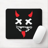 Tapis De Souris Devil Visage Lazy Halloween Costume d'effroi Dépla (Avec souris)