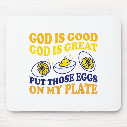 Tapis De Souris Deviled Egg Lover Funny Foodie Humor Apparel Uni-a (Devant)