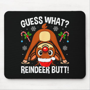 Tapis De Souris Devinez Que Renne Fesse Noël Père Noël Drôle De No