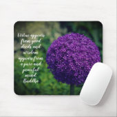 Tapis De Souris Devis de motivation parfait violet Allium Allium (Avec souris)