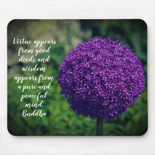 Tapis De Souris Devis de motivation parfait violet Allium Allium (Devant)
