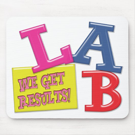 TAPIS DE SOURIS DEVISE DE LABORATOIRE - NOUS OBTENONS DES (Devant)
