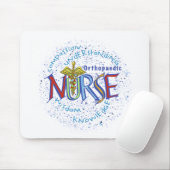 Tapis de souris Devise d'infirmière orthopédique (Avec souris)