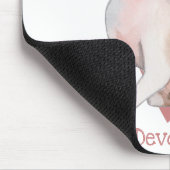 Tapis De Souris Dévon Rex Chat Aquarelle Kitty Coeur rose (Coin)