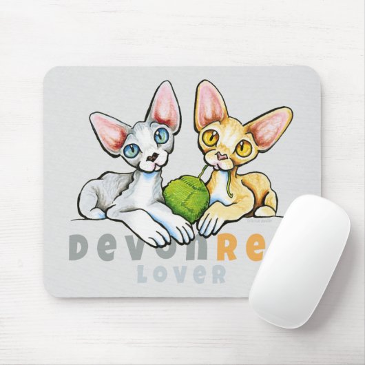 Tapis De Souris Devon Rex Lover (Avec souris)