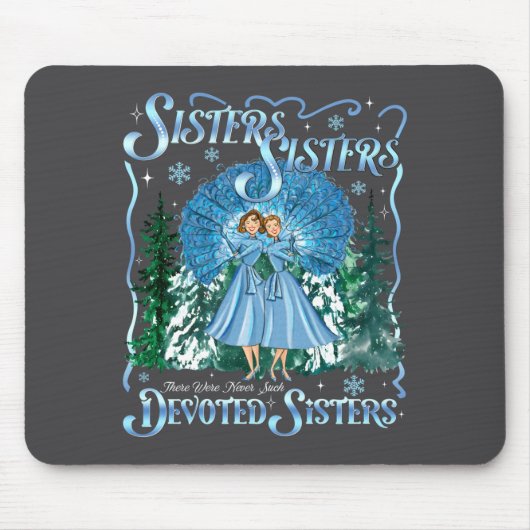 Tapis De Souris Devoted Sisters Merry Christmas White Xmas Pajamas (Devant)