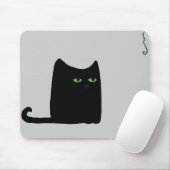 Tapis De Souris Dexter le gros chat noir Mousepad (Avec souris)