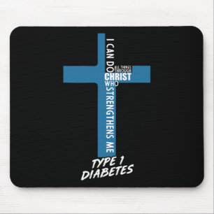 Tapis De Souris Diabète Je Peux Faire Tout Par Jésus T1D Sup