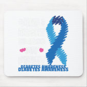 Tapis De Souris Diabète Son combat est ma conscience combat (Devant)