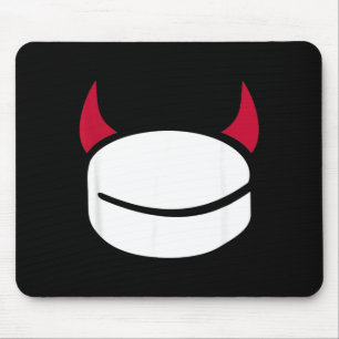 Tapis De Souris Diable de rondelle de hockey