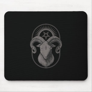 Tapis De Souris Diable Goat Pentagram Baphomet Satan Occulte Satan