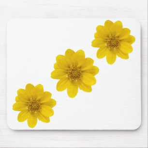 Tapis De Souris Diagonale jaune de fleur sauvage