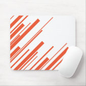Tapis De Souris Diagonales en orange et blanc (Avec souris)