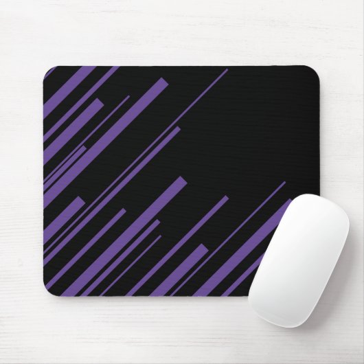 Tapis De Souris Diagonales en violet et noir (Avec souris)