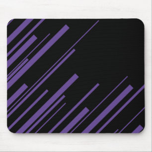 Tapis De Souris Diagonales en violet et noir