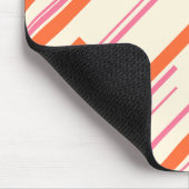 Tapis De Souris Diagonales - rose, orange et crème (Coin)