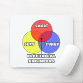 Tapis De Souris Diagramme de Venn .. Ingénieurs électriques (Avec souris)