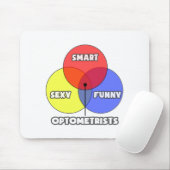 Tapis De Souris Diagramme de Venn .. Optométriste (Avec souris)