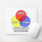 Tapis De Souris Diagramme de Venn .. Thérapistes respiratoires (Avec souris)