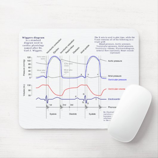 Tapis De Souris Diagramme de Wiggers (Avec souris)
