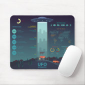 Tapis De Souris Diagramme d'information UFO cool (Avec souris)