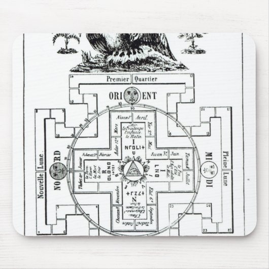 Tapis De Souris Diagramme mystique de Solomon (Devant)