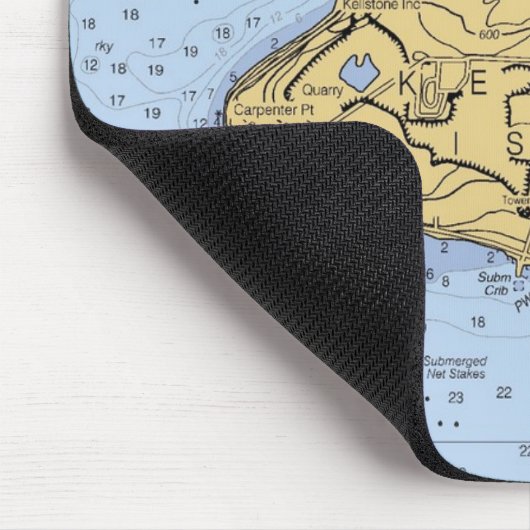 Tapis De Souris Diagramme nautique Mousepad de l'île de Kellys, OH (Coin)