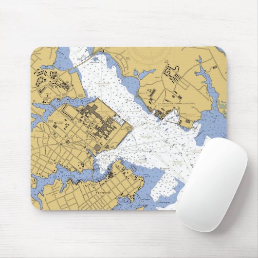 Tapis De Souris Diagramme nautique Mousepad de port de DM (Avec souris)