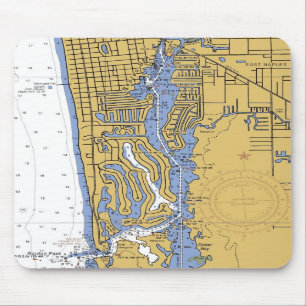 Tapis De Souris Diagramme nautique Mousepad de port de Naples, la