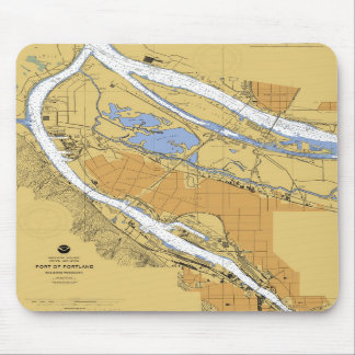 Tapis De Souris Diagramme nautique Mousepad de port de Portland