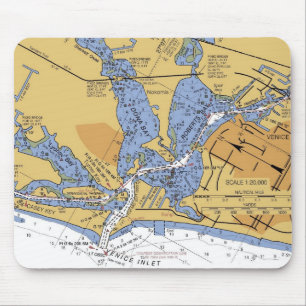 Tapis De Souris Diagramme nautique Mousepad de port de Venise, la