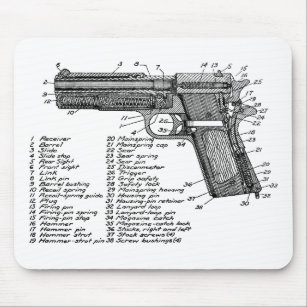 Tapis De Souris Diagramme V2 d'arme à feu