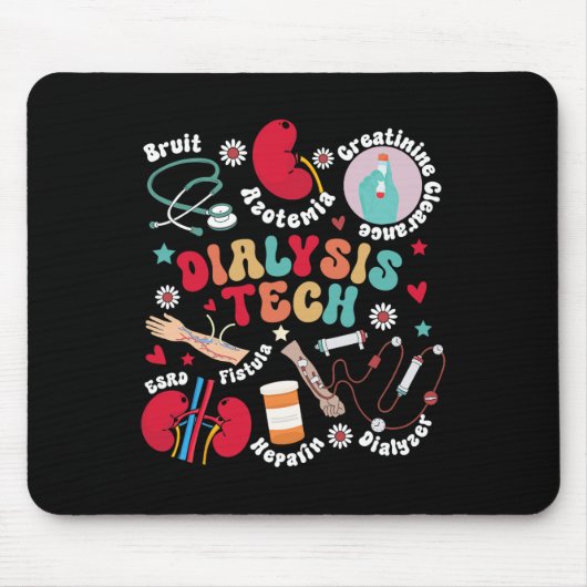 Tapis De Souris Dialyse Tech Dialyse Technicien Appréciation Kid (Devant)