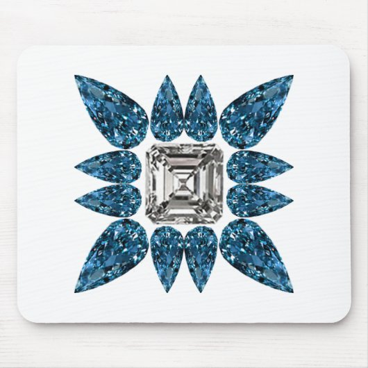 Tapis De Souris Diamant bleu (Devant)