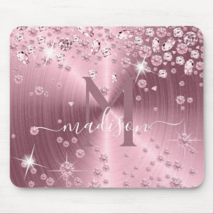 Tapis De Souris Diamants Mauve Rose - Personnalisés