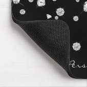 Tapis De Souris Diamants sur Arrière - plan noir (Coin)