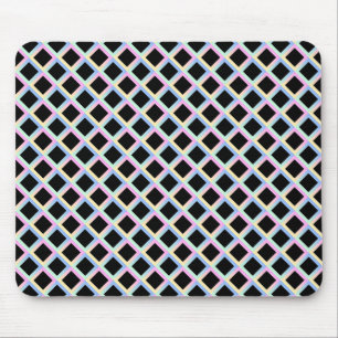 Tapis De Souris Diamants symétriques noirs avec cadres de dégradé