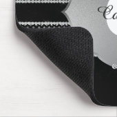 Tapis De Souris Diamètre d'argent Monogramme Mousepad (Coin)