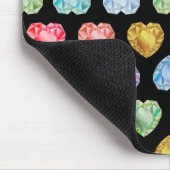 Tapis De Souris Diamond Heart Aquarelle Motif mignon Pastel Girly (Coin)