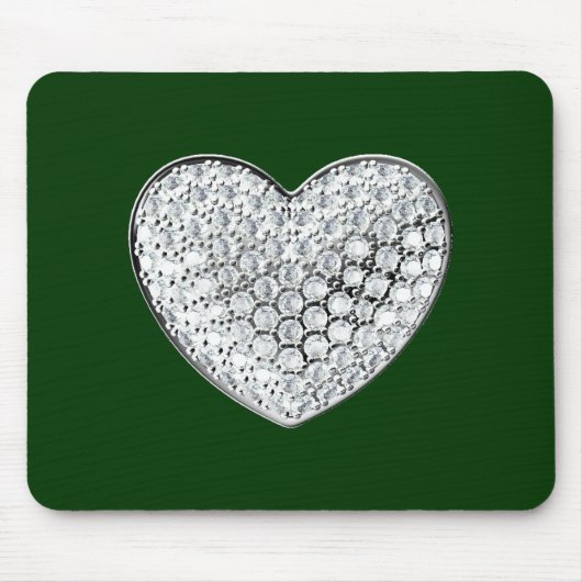 Tapis De Souris Diamond Heart - vert bg (Devant)