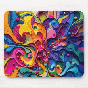 Tapis De Souris Diaphragme coloré abstrait