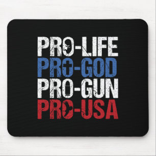 Tapis De Souris Dieu arme USA conservateur républicain pro-vie pou