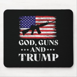 Tapis De Souris Dieu Armes Et Trump