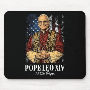 Tapis De Souris Dieu Béni Nouveau Pape Léon Xiv Église catholique