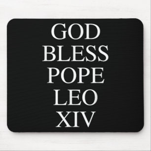 Tapis De Souris Dieu Béni Pape Leo Xiv Religieux Église Catholique