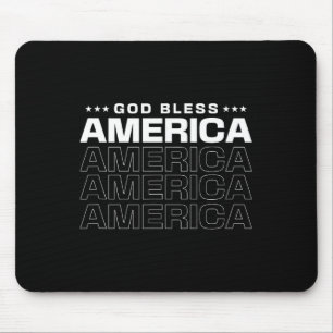 Tapis De Souris Dieu bénisse l'Amérique Patriotique 4 juillet pour