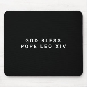 Tapis De Souris Dieu bénisse le Pape Leo Xiv