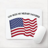 Tapis De Souris DIEU BÉNISSE MA FILLE MILITAIRE avec drapeau améri (Avec souris)