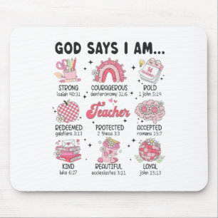 Tapis De Souris Dieu Dit Que Je Suis Enseignant Valentine Bible Ch