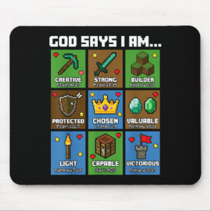 Tapis De Souris Dieu dit Versets bibliques Xel Art Chretien Joueur